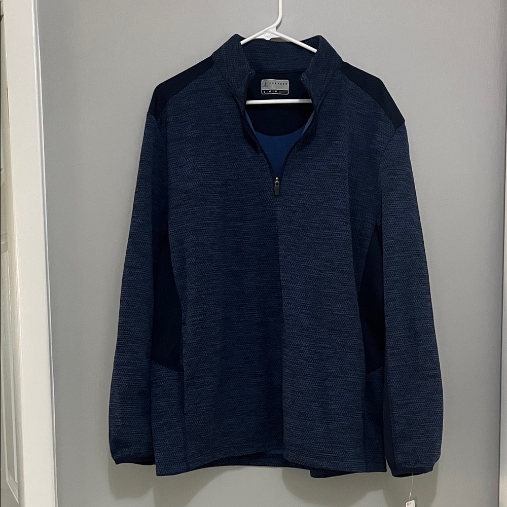 NWT PGA Tour Blue Quarter-Zip Pullover